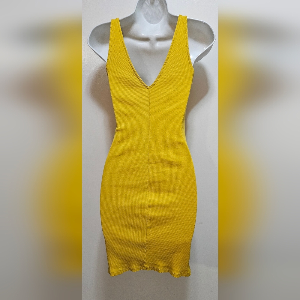 EXPRESS YELLOW DRESS XS - Picture 4 of 4